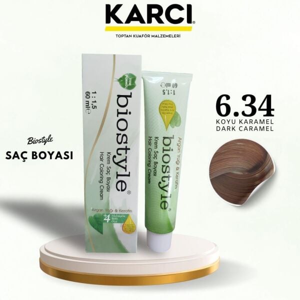 BİOSTYLE TÜP BOYA 6.34 KOYU KARAMEL