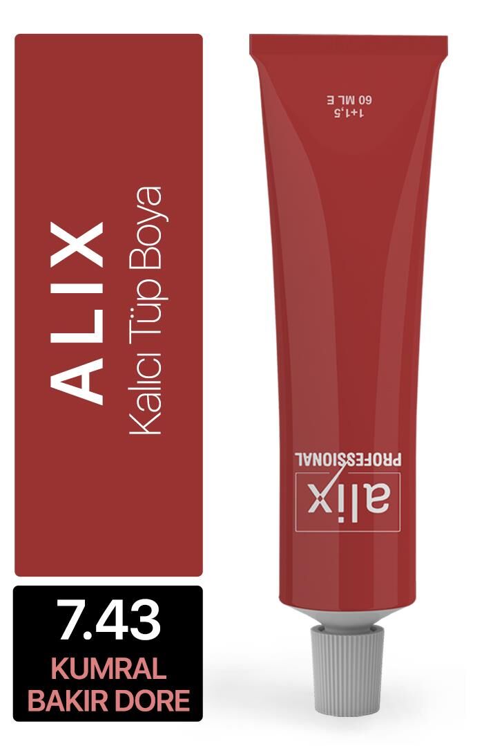 Alix Tüp Saç Boyası 7.43 Kumral Bakır Dore 60 ml