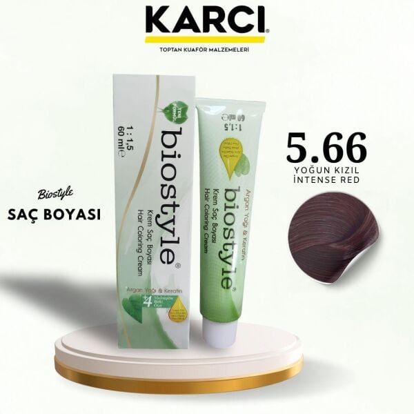 BİOSTYLE TÜP BOYA 5.66 YOĞUN KIZIL