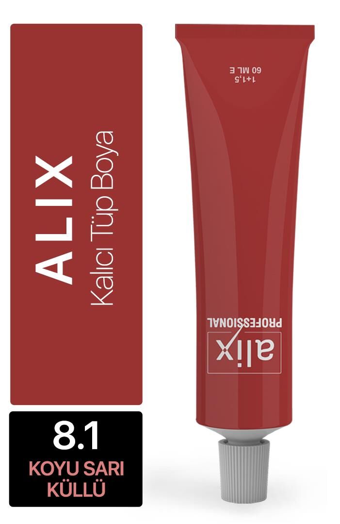 Alix Tüp Saç Boyası 8.1 Koyu Sarı Küllü 60 ml