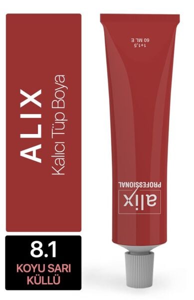 Alix Tüp Saç Boyası 8.1 Koyu Sarı Küllü 60 ml