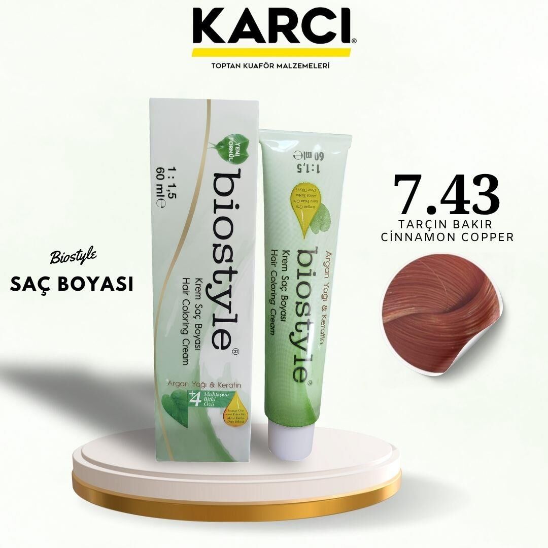 BİOSTYLE TÜP BOYA 7.43 TARÇIN BAKIR