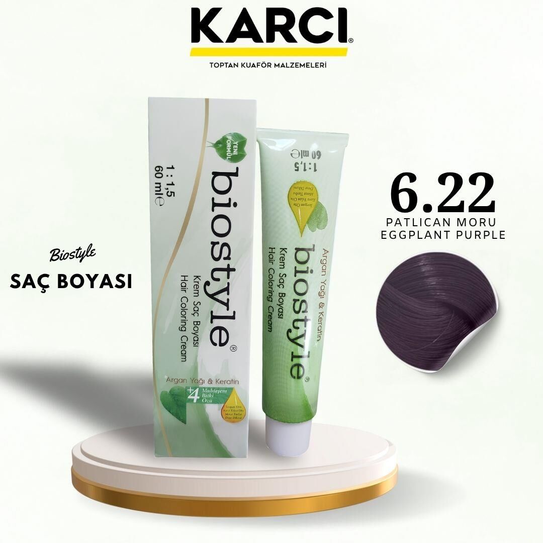 BİOSTYLE TÜP BOYA 6.22 PATLICAN MORU
