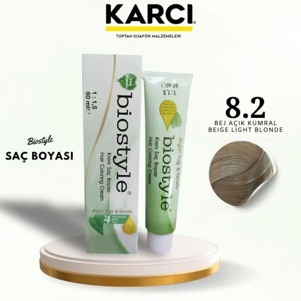BİOSTYLE TÜP BOYA 8.2 BEJ AÇIK KUMRAL