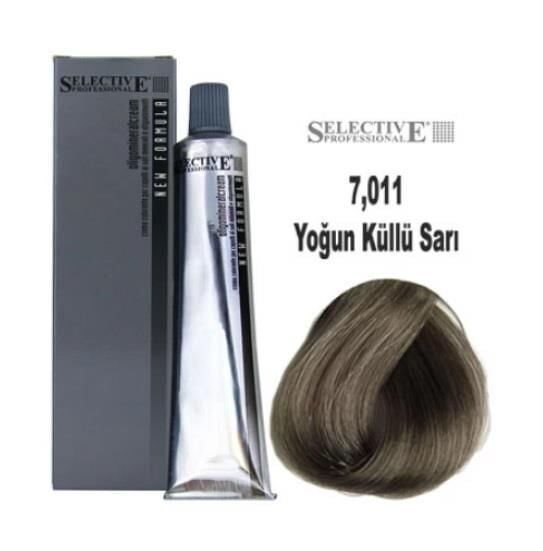 Selective Professional Tüp Saç Boyası 7.011 Yoğun Küllü Sarı 60 ml