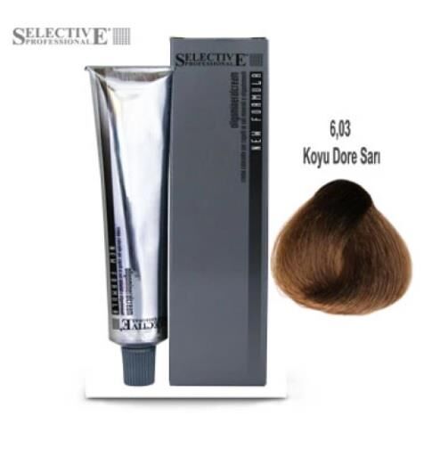 Selective Tüp Saç Boyası 6.03 Koyu Dore Sarı 60 ml