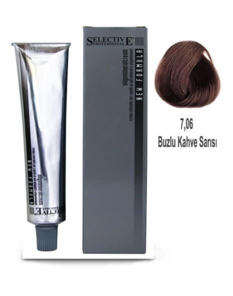 Selective Professional Tüp Saç Boyası 7.06 Buzlu Kahve Sarısı 60 ml