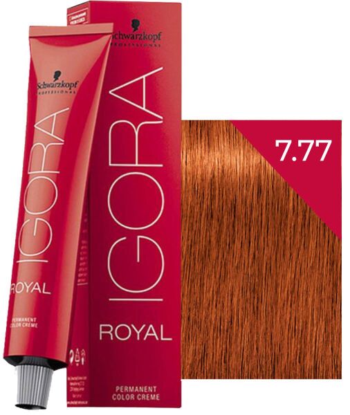 Schwarzkopf Igora Royal Saç Boyası 7.77 Kumral Yoğun Bakır 60 ml