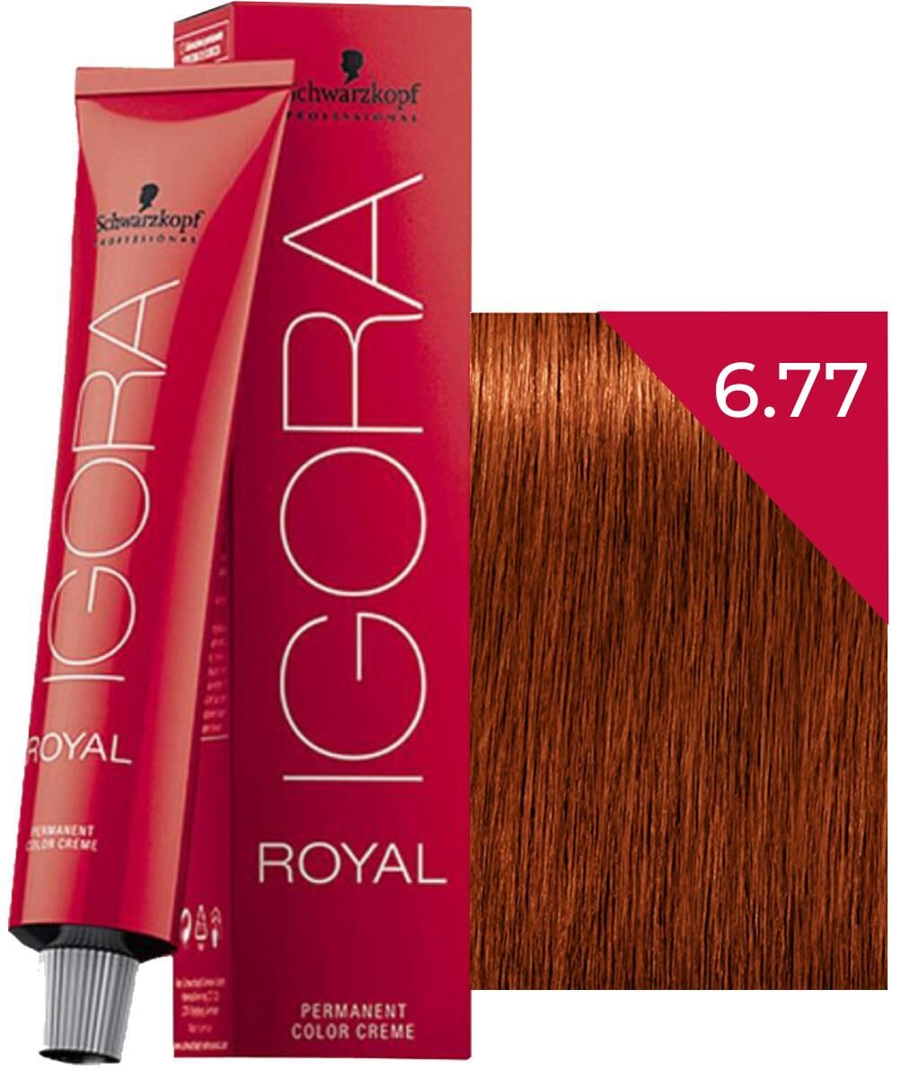 Schwarzkopf Igora Royal Saç Boyası 6.77 Yoğun Bakır Koyu Kumral 60 ml