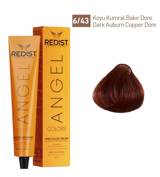 Redist Angel Tüp Saç Boyası 6.43 Koyu Kumral Bakır Dore