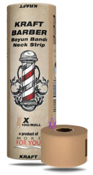 More For You Kraft Barber Boyun Bandı 5'li Paket 100 Adet