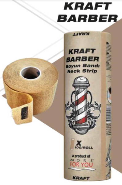 More For You Kraft Barber Boyun Bandı 5'li Paket 100 Adet