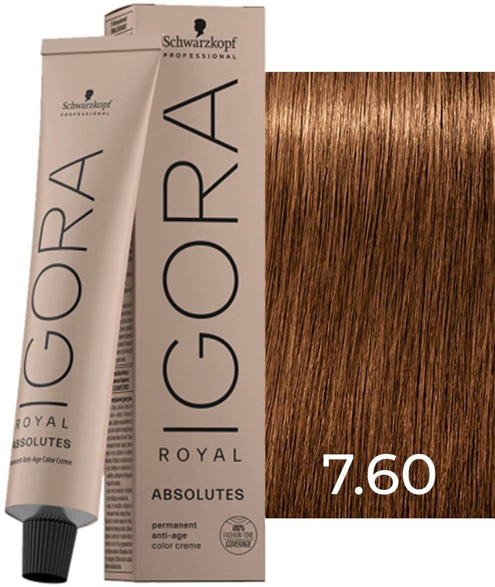 Schwarzkopf Igora Royal Absolutes Saç Boyası 7.60 Kumral Doğal Kestane 60 ml