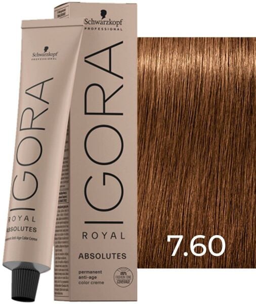 Schwarzkopf Igora Royal Absolutes Saç Boyası 7.60 Kumral Doğal Kestane 60 ml