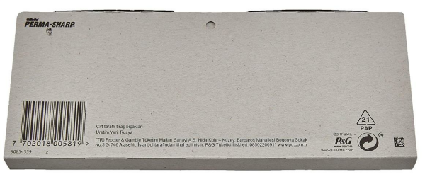 Perma Sharp Kaset 5'li Jilet 20'li Paket