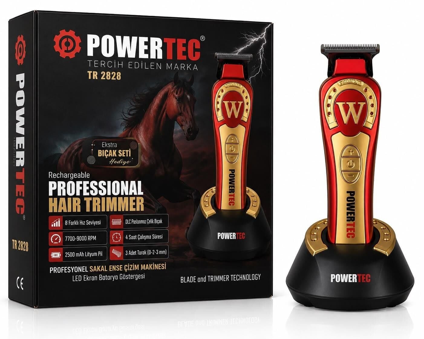 Powertec TR-2828 Profesyonel Saç Sakal Tıraş Makinesi