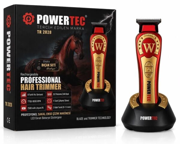 Powertec TR-2828 Profesyonel Saç Sakal Tıraş Makinesi