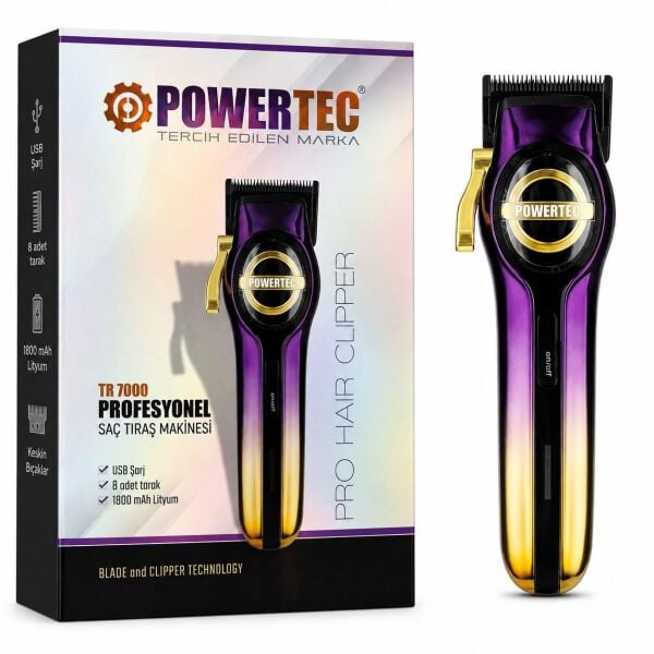 Powertec TR-7000 Profesyonel Saç Sakal Tıraş Makinesi