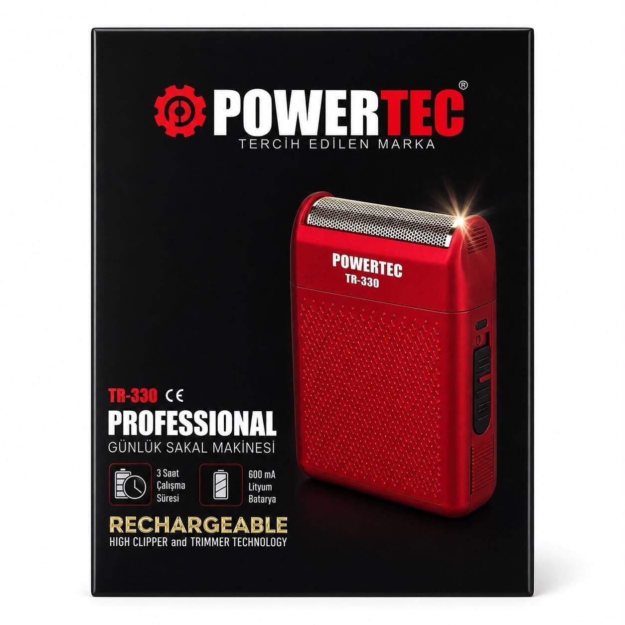 Powertec TR-330 Profesyonel Günlük Sakal Tıraş Makinesi