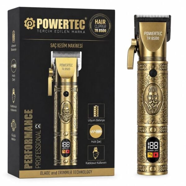 Powertec TR-8500 Profesyonel Saç Sakal Tıraş Makinesi