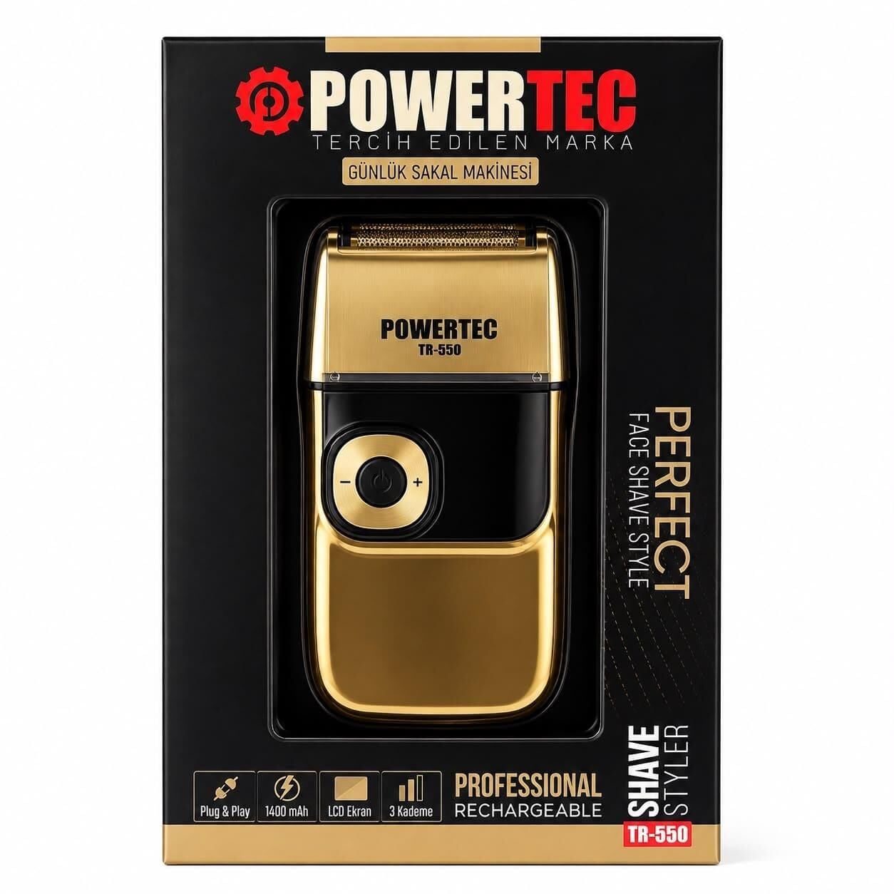 Powertec TR-550 Dijital Günlük Sakal Tıraş Makinesi
