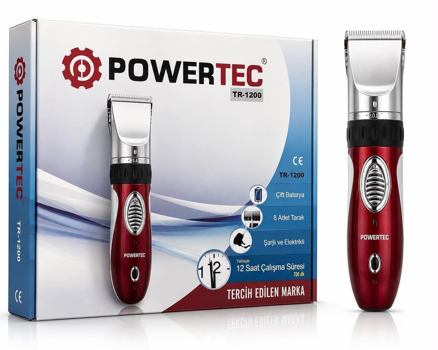 Powertec TR-1200 Profesyonel Saç Sakal Tıraş Makinesi