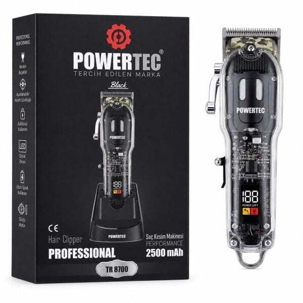 Powertec TR-8700 Profesyonel Saç Sakal Tıraş Makinesi