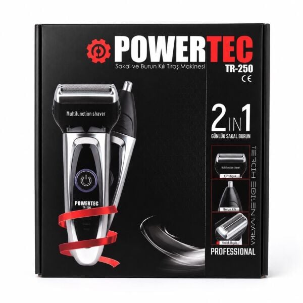 Powertec TR-250 Günlük Sakal Burun Kılı Tıraş Makinesi