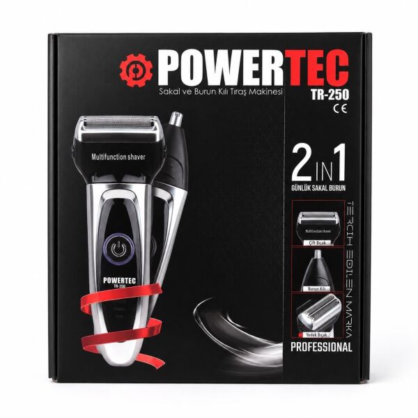 Powertec TR-250 Günlük Sakal Burun Kılı Tıraş Makinesi