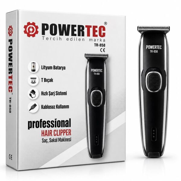 Powertec TR-858 Profesyonel Saç Sakal Tıraş Makinesi