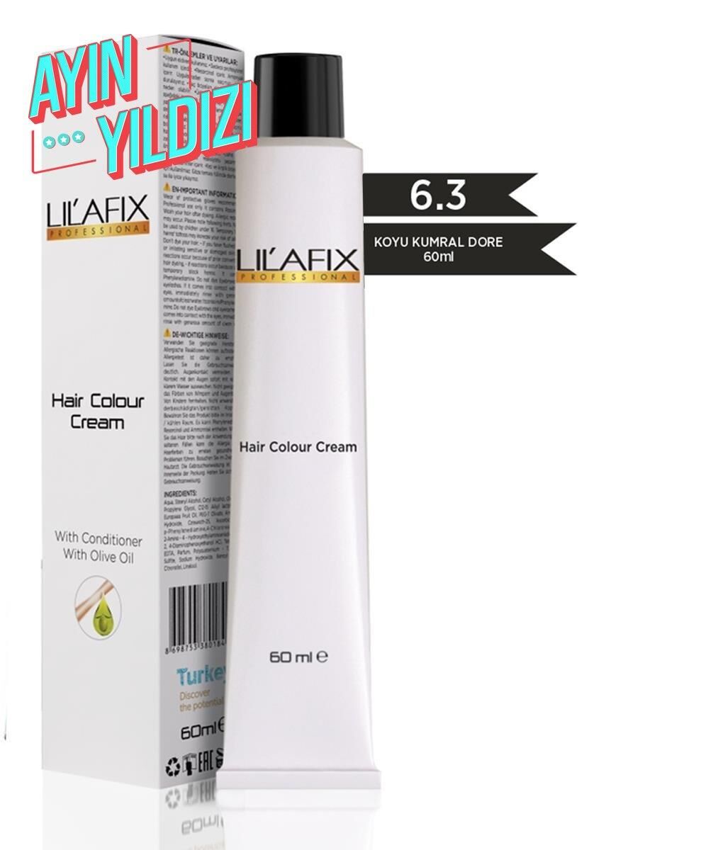 Lilafix Krem Tüp Saç Boyası 6.3 Koyu Kumral Dore 60 ml